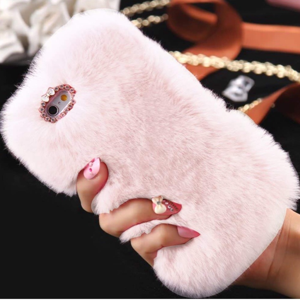 Rabbit Fur Case Cover for iPhone 6s Plus